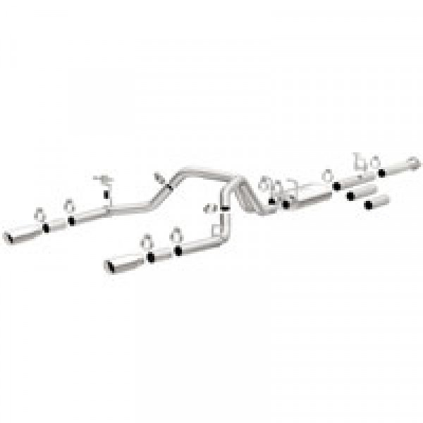 MagnaFlow Stainless Cat-Back Exhaust 2015 Chevy Silverado 2500HD 6.0L Dual Split Rear Exit 4in