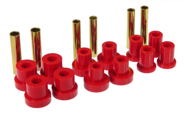 Prothane GM Front Spring & Shackle Bushings - Red