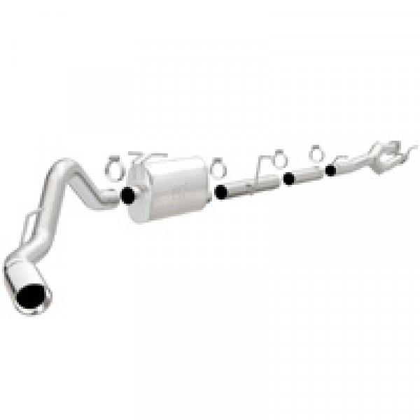 MagnaFlow Sys C/B 11-15 Ford Super Duty F250 6.2L EC CC, SS 3.5in Single Rear Pass Side Ext 5in Tip