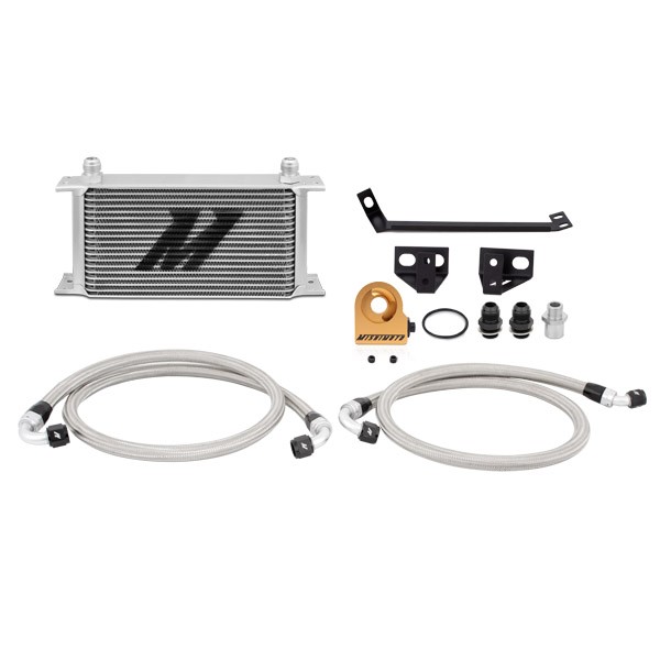 Ford Mustang EcoBoost Thermostatic Oil Cooler Kit, 2015+ Silver