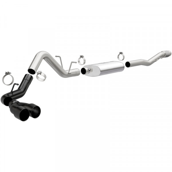 MagnaFlow CatBack 14-18 GMC Sierra 1500 V8-6.2L Polished Stainless Exhaust w/ Black Coated Tips